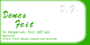 denes feit business card